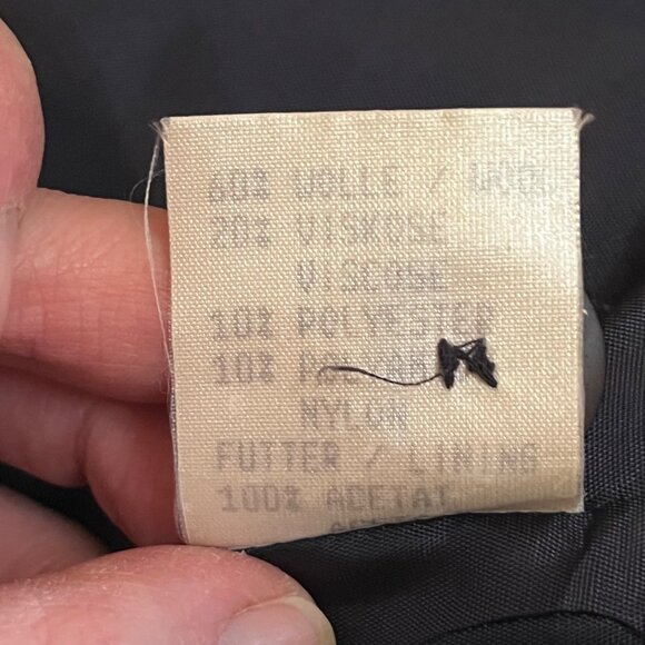 Si Signora Sisignora Check Wool  Blend Long Line Blazer Jacket Blue Plaid 42 /12 - Picture 9 of 10